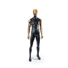 Can-Bramar Adult Male Abstract Mannequin - Glass Base - Matte Black/ Copper Face & Arms (RPMF-11)-Straight Arms for Easy Dressing