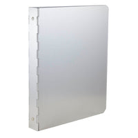 JAM Paper Premium Aluminum 3 Ring Binder, 1 Inch, Silver, Sold Individually (7332)-Silver