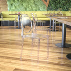 Flash Furniture Ghost Side Chair - Transparent Crystal-Suitable for Outdoor Use