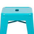Flash Furniture 24" Bar Stool - Stackable - Teal - 4 Pack (4ET3132024TLR)-Space Saving Backless Design
