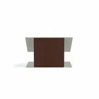 Urbann K9 Tabletop Lectern - Aluminum and Wood - Mahogany-Light grey and mahogany stained wood, aluminum and russian plywood
