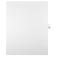 Mark Maker Legal Exhibit Index Tab White Single Tabs, 1/25th Cut, Letter Size, No Holes, Number 62, 25 Pack-White Single Tabs, 1/25th Cut