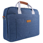 Vangoddy Shoulder Carrying Bag with Handle For 14" Laptop - Blue-Front large zipper and padded compartments for daily essentials and papers