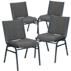 Flash Furniture HERCULES Series Heavy Duty Stack Chair - Grey Fabric-Contemporary Style