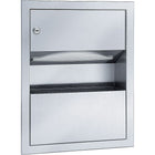 Bradley Combination Towel Dispenser with Waste Receptacle, 2 Gallons, stainless steele (2291-110000)-Width - 14"