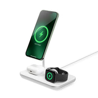 LOGiiX - Stance Chargeur 3-en-1 - Blanc-Base de chargement sans fil pour AirPods ou autres appareils compatibles Qi
