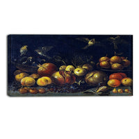 Designart – Toile imprimée, La nature morte, une pomme grenade, Tommaso Realfonso, 3 panneaux (PT5028-32-16)-Impression