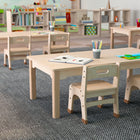 Flash Furniture Bright Beginnings Commercial Grade Wooden Rectangular Preschool Classroom Activity Table (MKME088010)-Assembles in 20 Minutes or Less