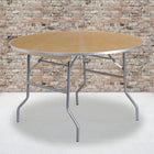 Flash Furniture 48" Round HEAVY DUTY Birchwood Folding Banquet Table with METAL Edges-Birchwood Hardwood Surface with Aluminum Edge Band