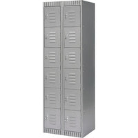 Kleton Ready to Assemble Steel Lockers, 6 Tiers, Bank of: 2 (FL371)-No. of Tiers: 6