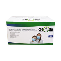 Globe Child Disposable Face Mask - 3 Ply - 50 per Box / 40 Boxes-3-ply face mask ideal for students at school, participating in indoor/outdoor activities, and everything in between.