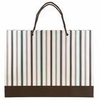 Jam Paper Matte Striped Gift Bags with Rope Handles - 16" x 12" x 6" - Brown - 100 Pack-Quantity: 100 per pack