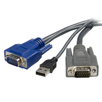 StarTech Ultra, Thin USB VGA 2-in-1 KVM Cable, 6 Ft.-Unique 2-in-1 cable design minimizes the number of cables required