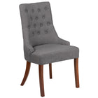 Flash Furniture HERCULES Paddington Series Tufted Chair - Grey Fabric-Mid-Century Style