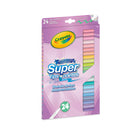 Crayola Super Tips Pastel Washable Markers - 24 Pack-Super Tips Markers are designed with a unique, durable tip that can create thick or thin lines, perfect for colouring, drawing, and writing.
