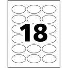 Avery Glossy White Laser/Inkjet Permanent Print-to-the-Edge Oval Labels, 1-1/2" x 2-1/2", 180 Pack (22804)-Glossy labels are ideal for a premium looking branding or promotional labels