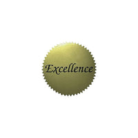 Hayes Gold Stickers, Excellence, 200 Pack (H-VA314)-Size: 2"(Dia)