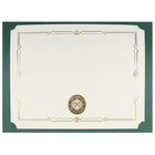 St. James Document/Certificate Holders - Gold Award Seal with Red Ribbon - Green - 5 Pack-Suitable for horizontally or vertically oriented award certificates