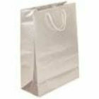 JAM Paper Foil Gift Bags with Rope Handles - X-Large - 12.5" x 17" x 5.5" - Silver Matte - 100 Pack-Size: X Large (12.5 x 5.5 inches)