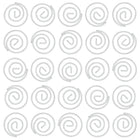 JAM Paper Circular Coloured Papercloops, White Round Paper Clips, 5 Packs of 50, 250 Total (2187139g)-Size: Circular