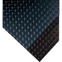 Wearwell Diamond-Plate Runner No. 385, 2' x 75', Black-High-tech industrial runner for indoor use