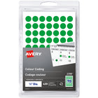 Avery Removable Colour Coding Labels - 1/2" - Green, 420 Pack-Removable Colour Coding labels are the ideal tool for keeping track of files, inventory, scheduling and more. Colour coding labels stick firmly to help you identify files or documents, price sale items, make your calendar come alive and more.