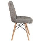 Flash Furniture Shaggy Dog Charcoal Grey Accent Chair-Charcoal Grey Shaggy Upholstery