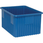 Quantum Storage Systems Divider Box Containers, Plastic, 22.5" W x 17.5" D x 12" H, Blue - 2 Pack-Colour: Blue