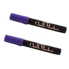 Marvy Uchida Broad-Point Liquid Chalk Markers - Erasable - Dustless - Violet - 2 Pack-Colour: Violet