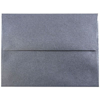 JAM Paper A2 Invitation Envelopes, 4.38 x 5.75, Stardream Metallic Anthracite Black, 250 Pack (GCST606H)-Anthracite stardream metallic envelope