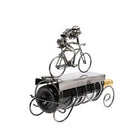 Truu Design Cyclist Natural Finish Iron Wine Holder, 10.5 x 10.5 inches, Silver-Feature: attention to detail and intricately designed