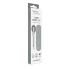 Bentgo Stainless Steel Utensil Set with Gray Case-Portable: Stay safe with your own set of clean utensils and sleek carrying case for eating on-the-go whether at the office, on vacation, or wherever life takes you