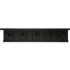 nexxt FN00400-0INT Kian Wall Shelf with 5 Pegs, 24" x 5", Black-Measurement and weight capacity: floating shelf measures 24"L x 4"W x 5.25"H in dimensions. it is the perfect size for an entrance, hallway, foyer, closet, mudroom, kitchens, laundry/utility rooms, garages, and offices. the wall shelf holds up to 10 pounds which allows you to place items with a little more weight 