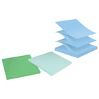 Post-it 100% Recycled Super Sticky Dispenser Notes - 3" x 3" - Oasis Collection - 420 sheets - 6 Pack-Oasis Collection Dispenser Pop-up Notes