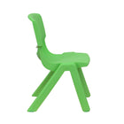 Flash Furniture Green Plastic Stackable School Chair with 10.5" Seat Height - 10 Pack-Stack Quantity: 10