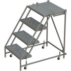 Tri-Arc Manufacturing Deep Top Step Rolling Ladder, Platform Height: 40", No. of Steps: 4, Step Width: 24" (KDSR004246-D2)-No. of Steps: 4