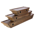 Kiera Grace - Tablettes en bois Muskoka Fitz - ensemble de 3 - noyer, 12 po, 18 po, 24 po-Matériau: les étagères murales flottantes sont faites de panneaux de fibres de bois à densité moyenne (MDF) de haute qualité et durables qui assurent la stabilité. Comptez sur l'étagère pour garder vos articles sains et saufs, avec une finition visuellement agréable