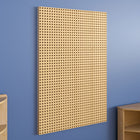 Flash Furniture Bright Beginnings Commercial Grade Multipurpose Modular STEAM Wall Peg System Panel - 31.5"L x 47.2"H - Natural-Sturdy Plastic Construction in a Natural Finish