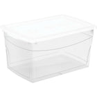 KIS Omni Box, 50 L, Clear with White Lid-Built with high-quality plastic
