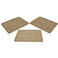 Cathay Importers Bentwood Rect Tray, 10.5"W x 8"D x 0.4"H, Light Brown, 3/Pack-Serving tray
