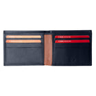 Champs Leather RFID Slim Wallet - Navy-Cash compartment to store all your cash and receipts