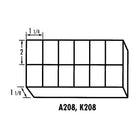 Box K-resin Transparent12 Compartments, 12 Pack-Qty/Pk - 12