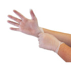 Globe Vinyl Powder Free Medical Gloves - 4mil - Small - Clear - 100 Pack-100 Pack
