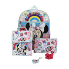 Bioworld 5-Piece Backpack Set - 16" H x 12" W - Disney Minnie Mouse-Officially Licensed: This Minnie Mouse merchandise is 100% authentic, making it the perfect gift for fans and collectors!