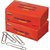 Staples Jumbo Paper Clips - #4 Size - 50mm - Non-Skid - Silver - 1,000 Pack-The fastest and easiest way to keep papers together