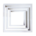 Nexxt Cubbi Wood Wall Shelves,  PackWhite wood, 3 Pack-Measurement and weight capacity: the small floating shelf measures 5"L x 4"W x 5"H and holds up to 2 pounds, the medium measures 7"L x 4"W x 7"H and holds up to 3 pounds, and the large one measures 9"L x 4"W x 9"H in dimensions and holds up to 4 pounds. feel confident placing items on each shelf