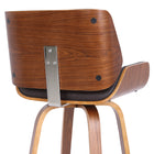 Armen Living Tyler 26" Mid-Century Swivel Counter-Height Bar Stool - Brown-Weight Capacity: 250 lb.