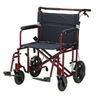 Drive Medical - Fauteuil de transport bariatrique robuste-Rouge, aluminium