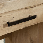 Sauder 58"W Pacific View L-Desk - Prime Oak-Finished on all sides for versatile placement