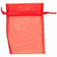 JAM Paper Sheer Bags - Medium - 5" x 6.5" - Red - 96 Pack-Color: Red medium sheer bag 